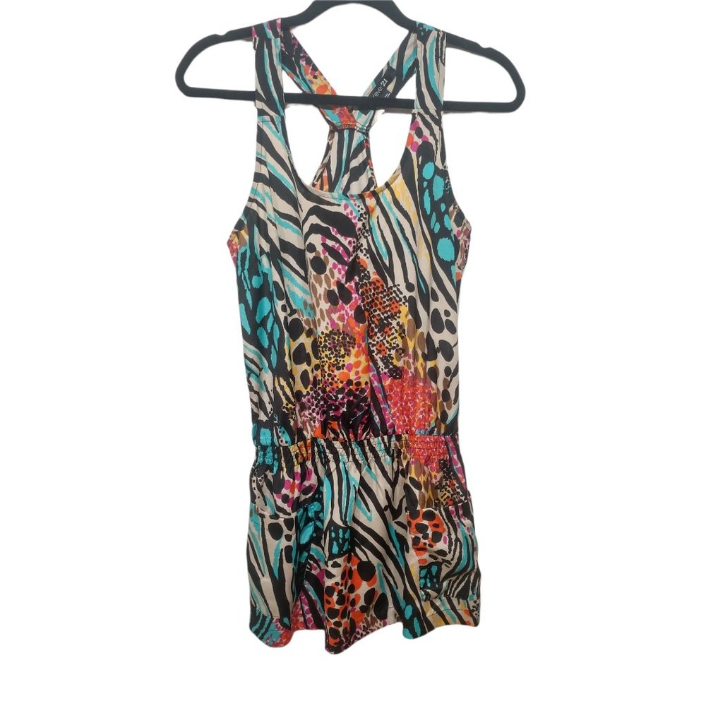 Forever 21 Rainbow Animal Print Tank Dress Size S